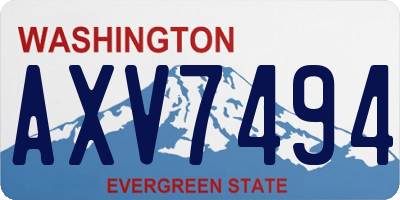 WA license plate AXV7494