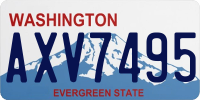 WA license plate AXV7495