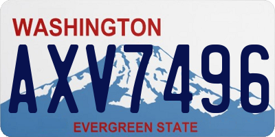 WA license plate AXV7496