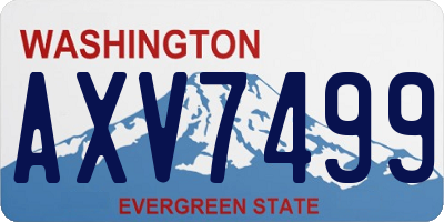WA license plate AXV7499