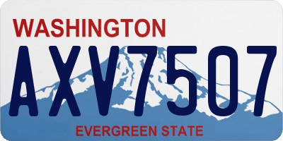 WA license plate AXV7507