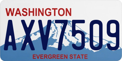 WA license plate AXV7509