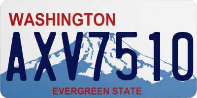 WA license plate AXV7510