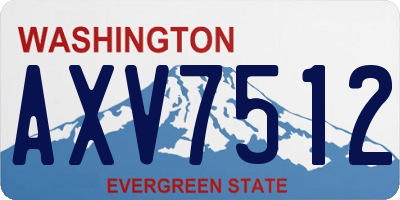 WA license plate AXV7512