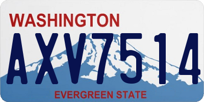 WA license plate AXV7514