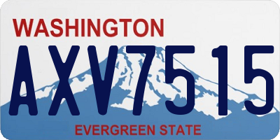 WA license plate AXV7515