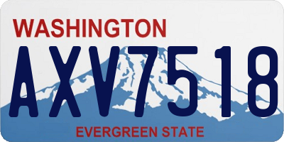 WA license plate AXV7518