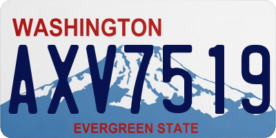 WA license plate AXV7519