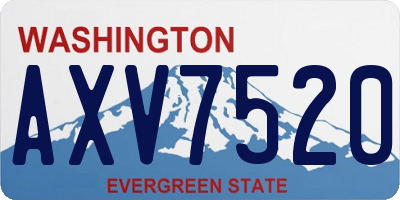WA license plate AXV7520