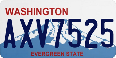 WA license plate AXV7525