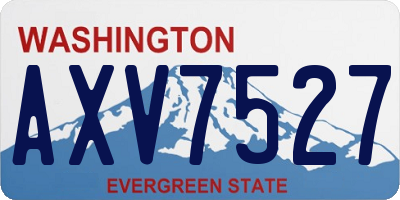 WA license plate AXV7527