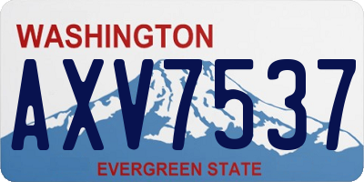WA license plate AXV7537