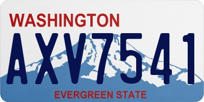 WA license plate AXV7541