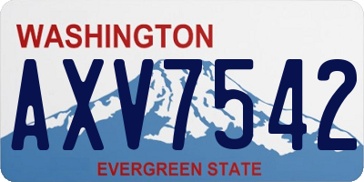 WA license plate AXV7542