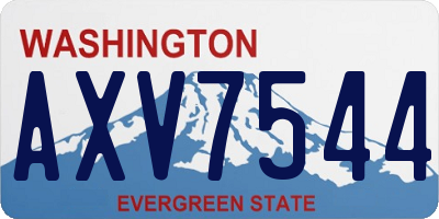 WA license plate AXV7544