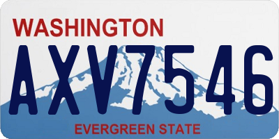 WA license plate AXV7546