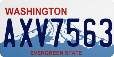 WA license plate AXV7563