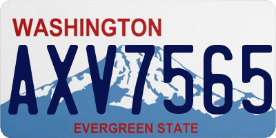 WA license plate AXV7565