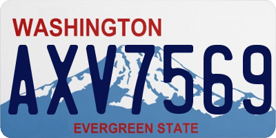 WA license plate AXV7569