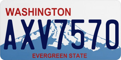 WA license plate AXV7570