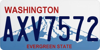 WA license plate AXV7572