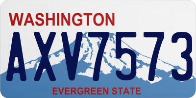 WA license plate AXV7573