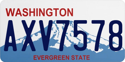 WA license plate AXV7578