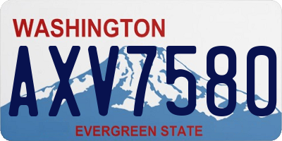 WA license plate AXV7580