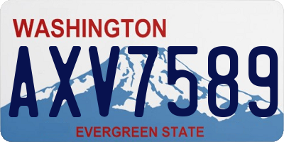 WA license plate AXV7589
