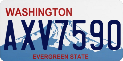 WA license plate AXV7590