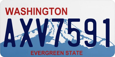 WA license plate AXV7591