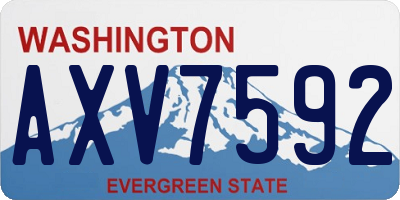 WA license plate AXV7592