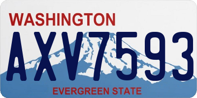 WA license plate AXV7593
