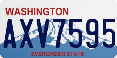 WA license plate AXV7595