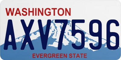 WA license plate AXV7596
