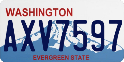 WA license plate AXV7597