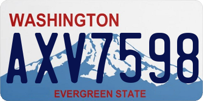 WA license plate AXV7598
