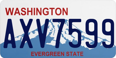 WA license plate AXV7599