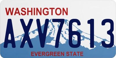 WA license plate AXV7613