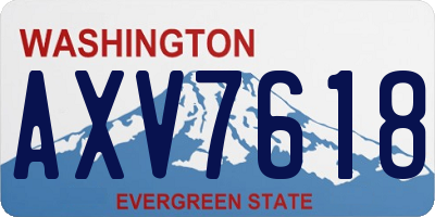 WA license plate AXV7618