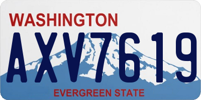 WA license plate AXV7619