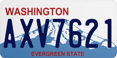 WA license plate AXV7621