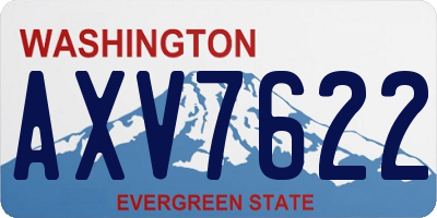 WA license plate AXV7622