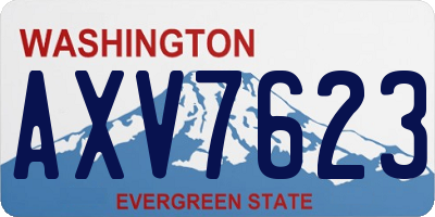 WA license plate AXV7623