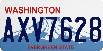 WA license plate AXV7628