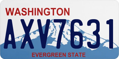 WA license plate AXV7631