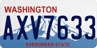 WA license plate AXV7633