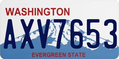 WA license plate AXV7653
