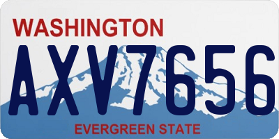 WA license plate AXV7656