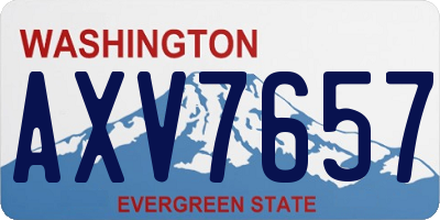 WA license plate AXV7657
